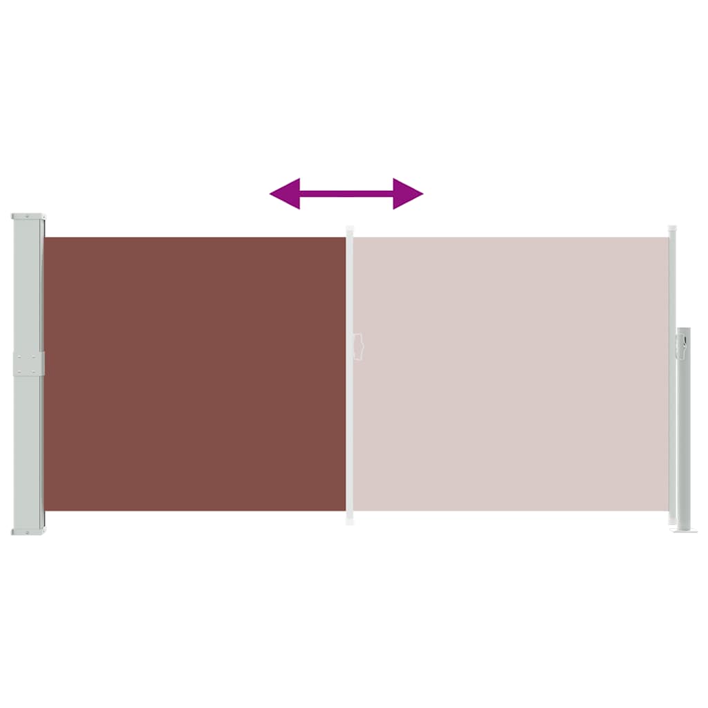 Retractable Side Awning 140 x 300 cm Brown