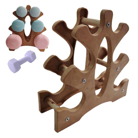 3-Tier Small Dumbbell Rack Heavy Duty Weight Organizer Holder Home Gym Space Saving Dumbbell Storage Stand