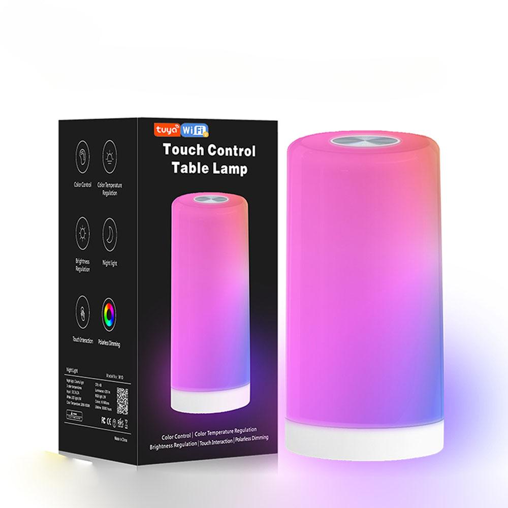 

Светодиодный ночник с Wi-Fi, RGB сенсорные настольные лампы с регулируемой яркостью для прикроватных тумбочек, настольные лампы 5 В, перезаряжаемая через USB атмосферная ночная лампа