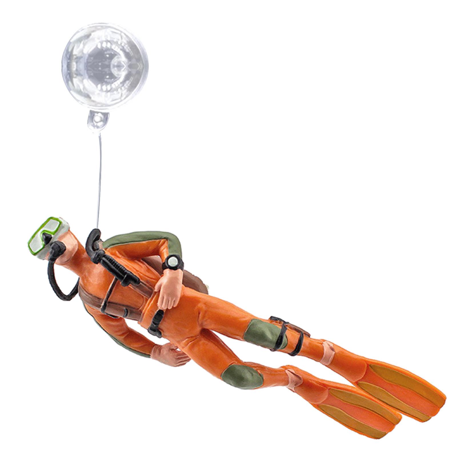 

Аквариумные украшения для дайверов Плавающие смоляные дайверы Ручная окраска Небольшие аксессуары, подходящие для всех видов аквариумов жёлтый