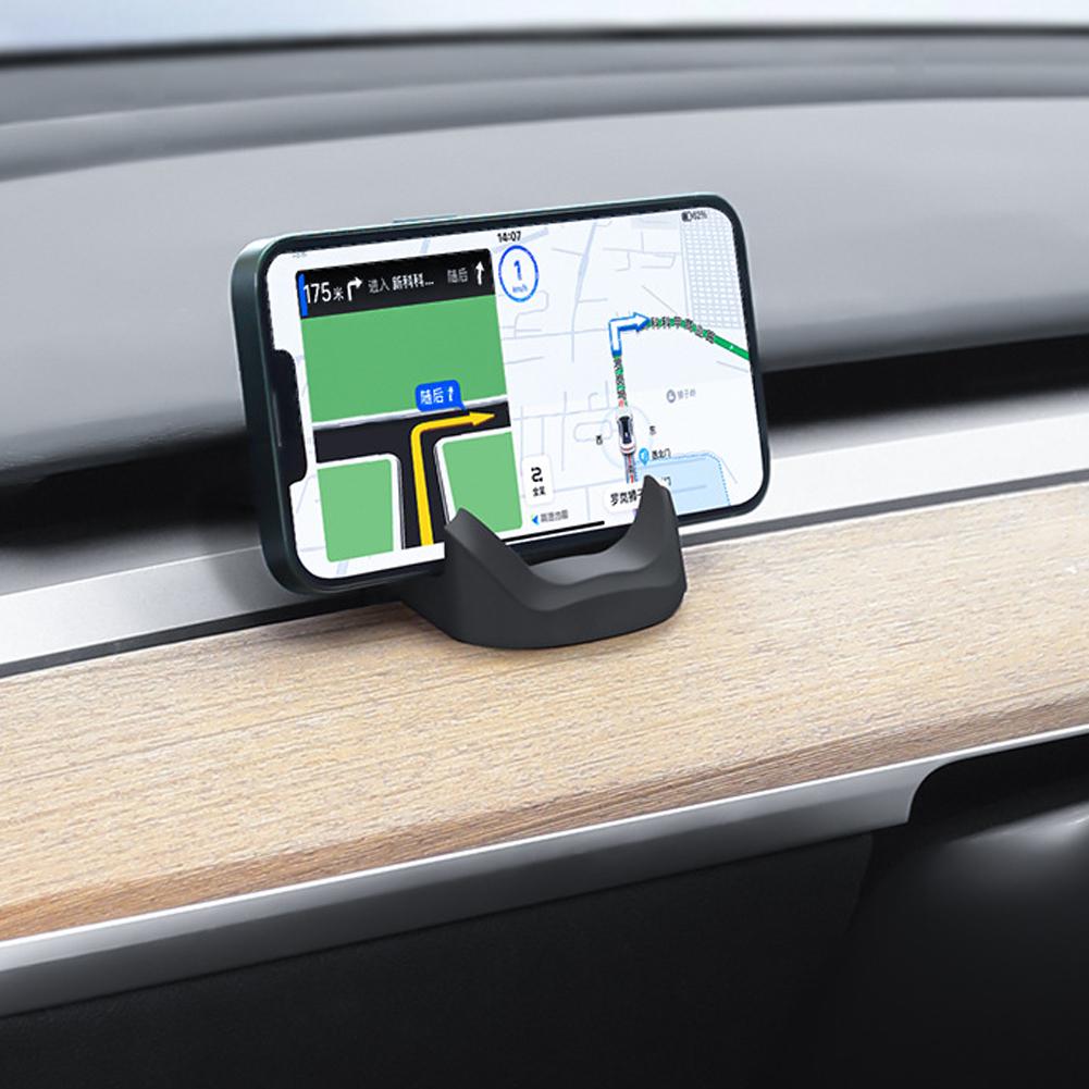 Car Phone Holder No Trace Clip-on For Dashboard Air Vent Liquid Silicone Rubber For Tesla Model 3 Y Highland 2017-2025