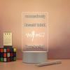 Acrylic Multifunctional Message Board with Night Light & Erasable Memo Surface