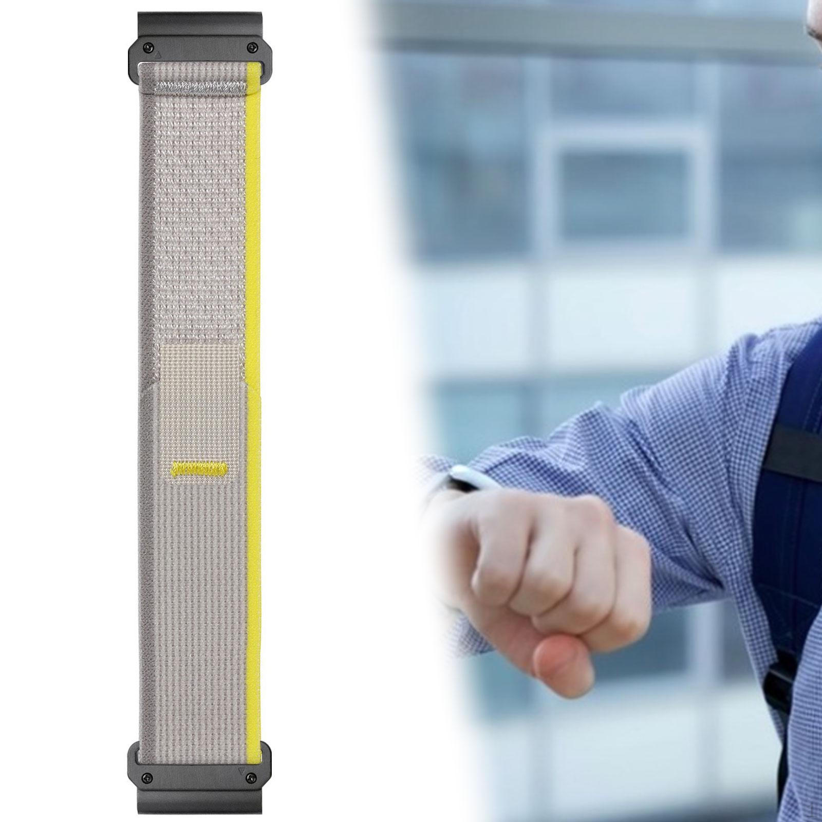 

Нейлоновый ремешок с крючком и петлей, быстросохнущий ремешок для часов для Fenix ​​7x Pro Men, черный, серый Yellow beige