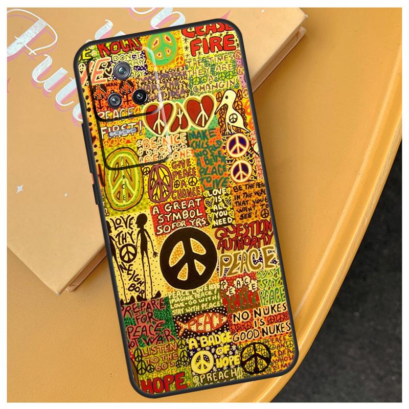 Hippy Hippie Psykedelisk Konst Fred Fodral För Xiaomi 15 14 Ultra 17 Pro Max 13T 14T 15T POCO F5 F6 F7 Pro X5 X6 X7 F8 Ultra Fodral