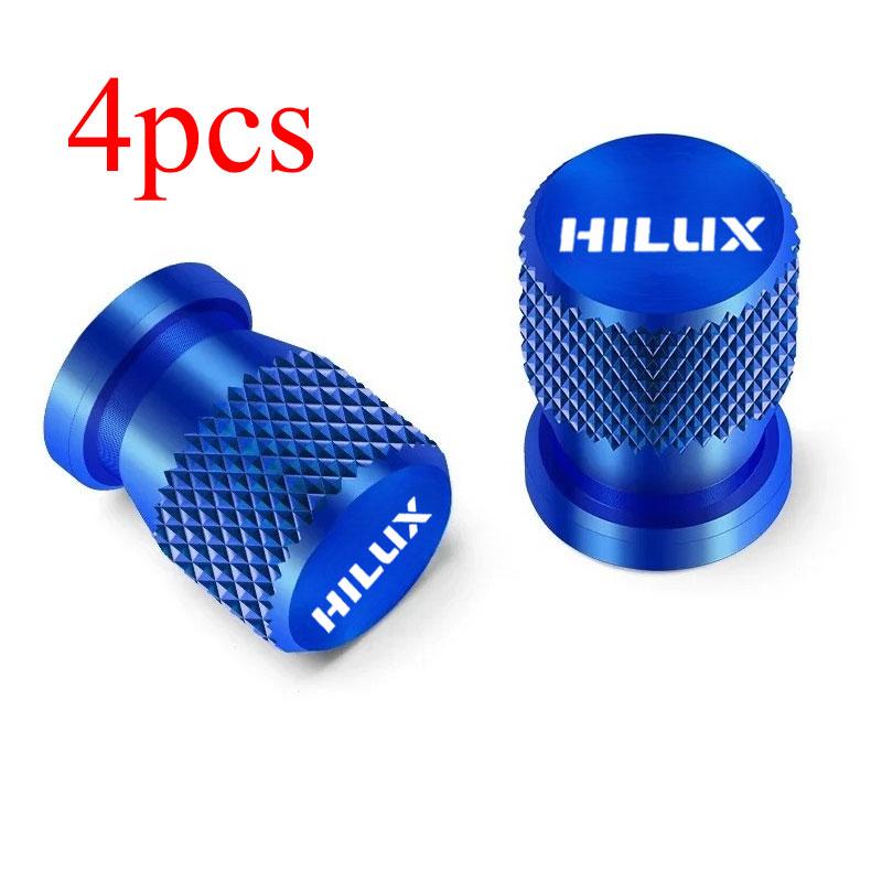 QECB8 4pcs For TOYOTA HILUX Car Wheel Tire Valve Caps Tyre Stem Covers Airdust Waterproof Accessories