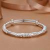 Floral Branch Push-Pull Silver-Plated Women's Bangle - Young Style Bracelet, Perfect Gift for Mom or Girlfriend