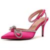 High Heels Shoes For Women  Women Summer Ankle Strap Heels Shoes Red Bottoms For Women Satin Platform Heels Lady Shoes