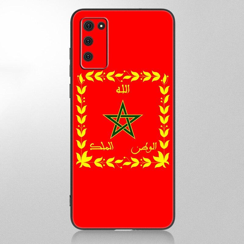 Morocco Flag Coat Of Arms Case For Samsung Galaxy A12 A02S A22 A32 A52 A72 A71 A51 A41 A31 A21 A11 A50 A70 A10S A20S Black Cover