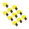10Pcs Large Capacity Automatic Bird Waterer Yellow Automatic Poultry Waterer Quail