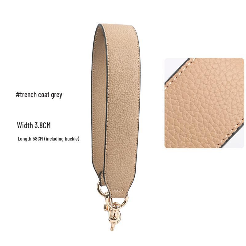 Women's Faux Leather Shoulder Strap Bag Accessory - Imitation Cowhide, Single Wide Short Handheld Strap