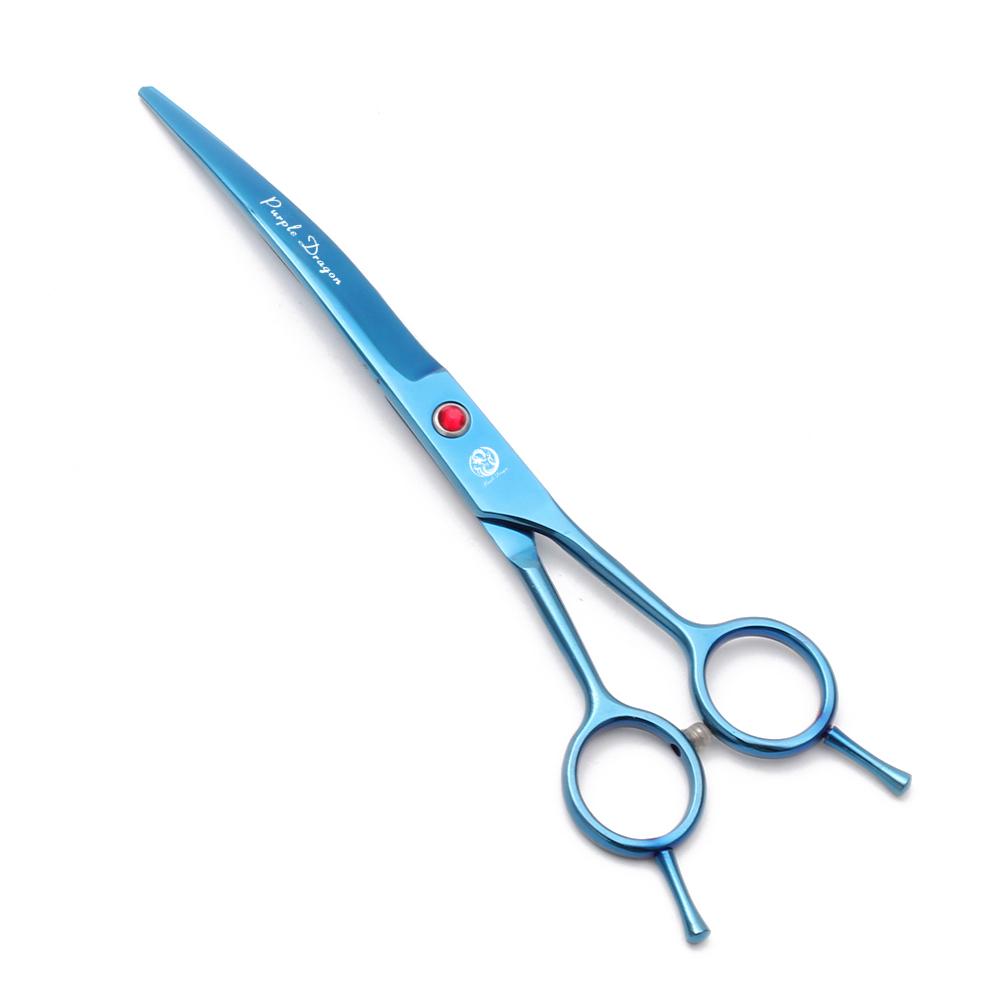 Nůžky na stříhání psů Purple Dragon 6,5" 7" Nerezové zahnuté nůžky Profesionální zvířecí nůžky Chunker Efilační nůžky Z3002