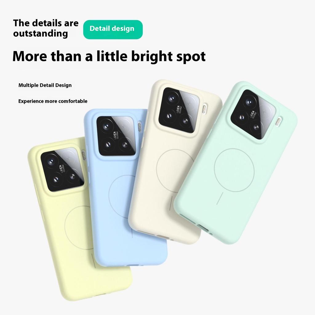 For Xiaomi 15 Pro Liquid Silicone Case Compatible with MagSafe Skin-Touch Phone Cover