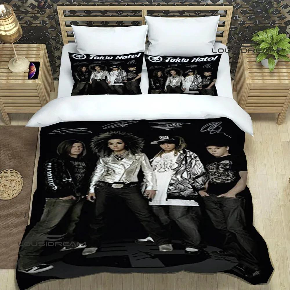 Tokio Hotel Band Printed Bedding Set Luxury Duvet Cover Comforter Exquisite Bed Supplies Birthday Gift