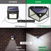 1-4Pcs 100 LED Solar Wall Light Outdoor Solar Lamp PIR Motion Sensor Solar Powered Sunlight Street Lantern for Garden Decoration