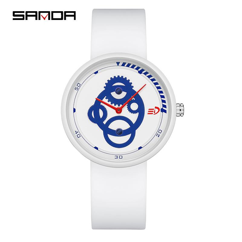 SANDA Die neue minimalistische Elektronikuhr für die Mittelstufe, Herren- und Damenuhren, einfache wasserdichte Silikonuhr