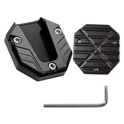 Motorcycle Universal Side Stand Plate Dress Up Parts Alloy Universal Side Stand Parts Honda Yamaha Kawasaki Suzuki (Black)