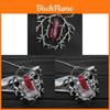 Fashion Gothic Jewelry With Red Quartz Crystal Tree Branch Pendant For Men Women