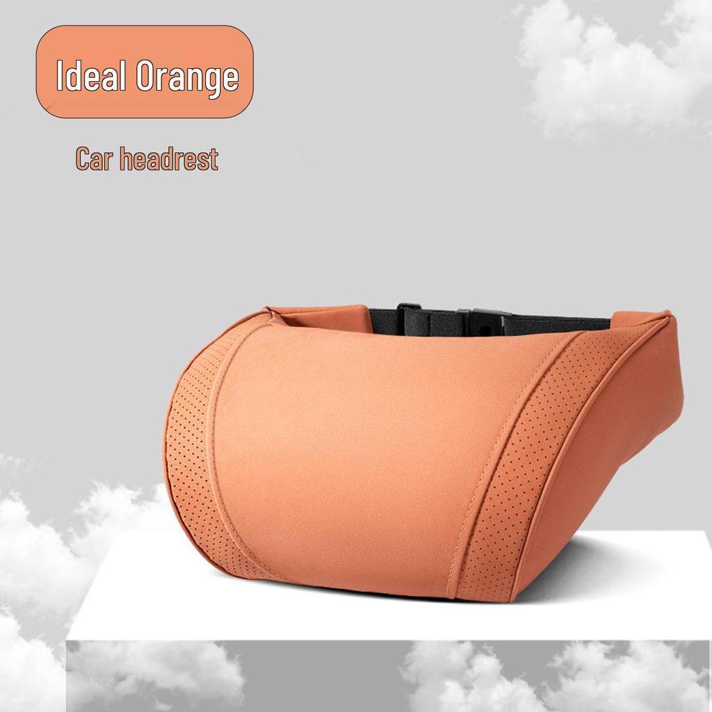 Luxury Leather Velvet Car Neck Pillow & Lumbar Support - Ideal for Drivers
