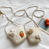 Stylish Lightweight And Durable Kids Woven Bag Featuring Cartoon Rabbit And Carrot