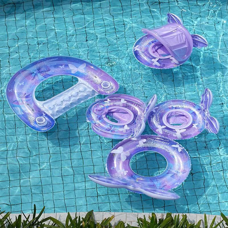 Mermaid Baby Swimming Seat with Sunshade