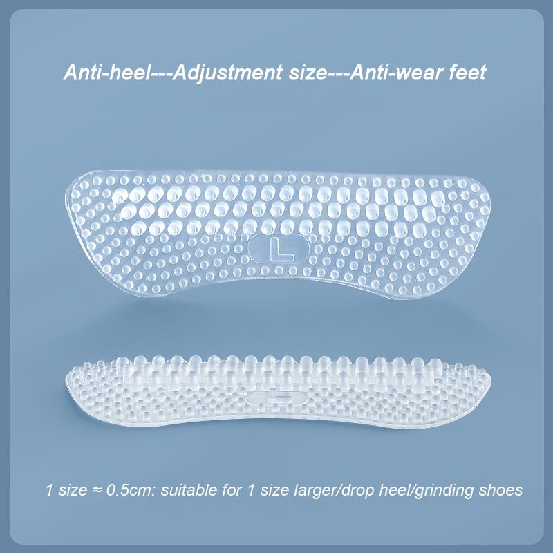 1Pair Silicone Inserts Soft Massage Silica Gel Fabric Shoe Pads Liner Grips Back Heel Inserts Insoles