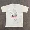T-shirt Unisex con Stampa di Lettere in Schiuma Hip Hop Euro-Americano: Scollo Rotondo, Manica Corta, Design alla Moda