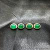 Imperial Green Chalcedony Agate Inlaid Jade Stud Earrings with Full Diamond S925 Plating - Versatile Luxury Jewelry