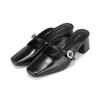 5.5cm Dress Mule Leather Jewel Buckle 2colors Bbj205