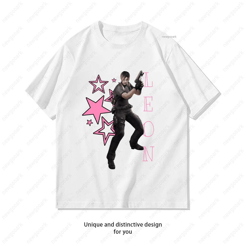 I Love My Fictional Boyfriend Leon Kennedy TShirt Women Unisex Casual Cotton Graphic T Shirts Girlfriend Gift Shortsleev Vintage