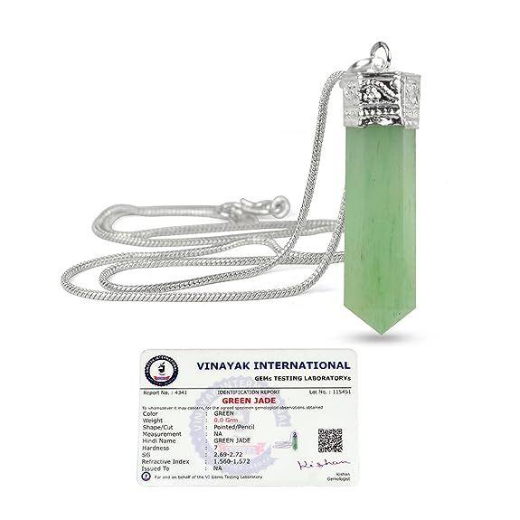 Colgante de lápiz de piedra de cristal de calidad AAA con certificado natural de cristal Reiki con certificado y cadena de metal para curación y piedras preciosas curativas de cristal