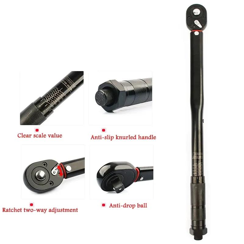 45Tooth High-precision Torque Wrench 1/2'' 3/8'' 1/4'' 3-230NM Preset Bicycle Torques Keys Automotive Two-way Ratchet Hand Tools