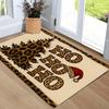 1Pcs Anti Fatigue Kitchen Rugs,Leopard Santa Hat  Print Waterproof Non-Slip Thick Cushioned Kitchen Mat Heavy Duty Comfort Standing Mat for Kitchen