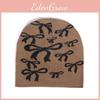Fashion Knitted Hat With Butterfly Knot Embroidery Design For Outdoor Daily