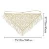 Bohemian Knitted Fringed Flap Hollowing Out Ethnic Style Triangle Back Flap Hand-knitted Multifunctional