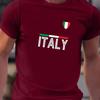 Herren Sommer 100% Baumwolle modisch lässig Sport locker geschnitten Übergröße Italienischer Buchstabenaufdruck Rundhals Kurzarm T-Shirt
