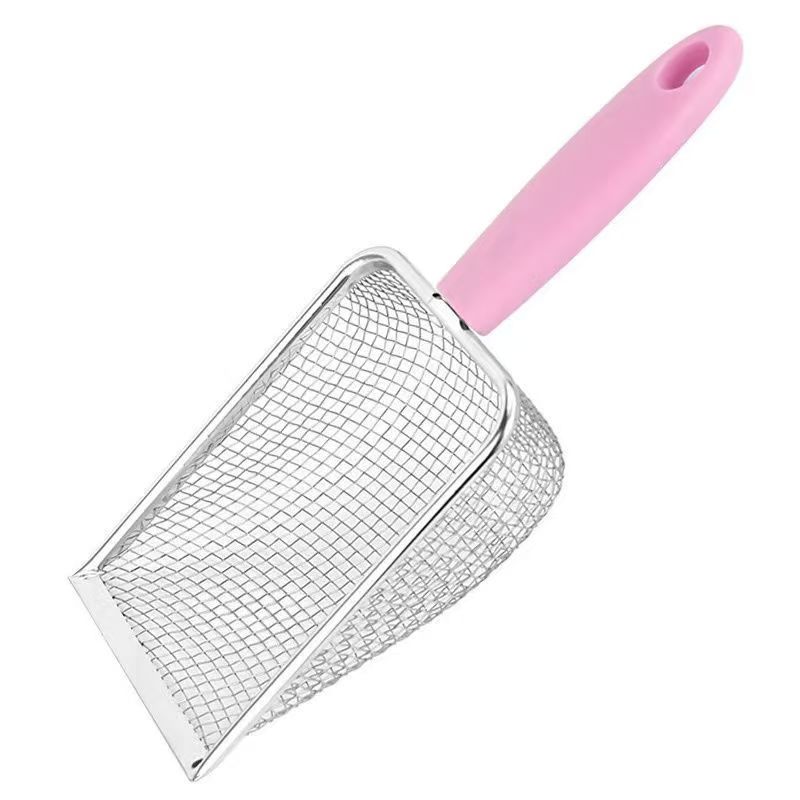 

Rutin chicken poop cleaning tool, stainless steel chicken poop cleaner, fine-hole cat litter scraper, crawling pet shovel розовый