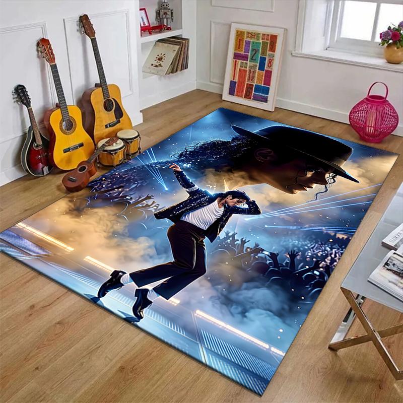 Michael JacksonPrinted Area Rug Carpet for Bedroom Living Room Home Decor Rugs Mat Non Slip Mat Rug for Bedside