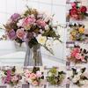 Artificial Peony Rose Flower Vintage Silk Fake Flower Bouquet Wedding Decor Home