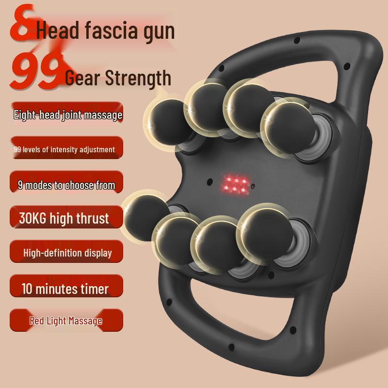 

Акумуляторний масажер для м язів із шістнадцятьма головками для розслаблення спини, ніг і попереку