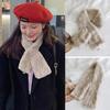 Ekieta Scarf Ladies Fluffy Soft Insert Type Winter Popular Warm Neck Warmer Cold Protection Christmas Birthday Gift Accessories