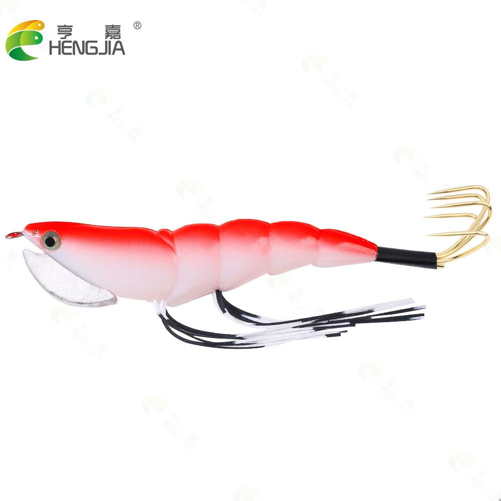 

10Color12CM 17.2GWooden Shrimp Fake Bait Simulation Shrimp Lure Bait for Freshwater and Saltwater Universal for Bass and Pike Pe 12CM-17.2G