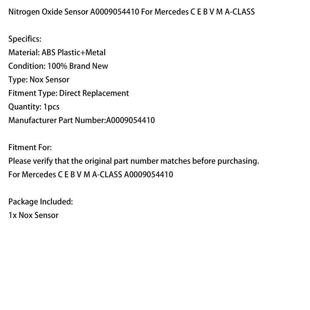 Nitrogen Oxide Sensor A0009054410 For Mercedes C E B V M A-CLASS