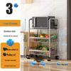 Stainless Steel Multi-Layer Kitchen Trolley for Fruits & Vegetables