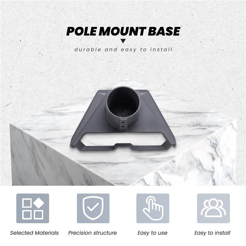 Ac29-Pole Mount Adapter Mounting Kit Aluminum Alloy For Starlink For Gen 3 Pipe Adapter Easy tallation Black
