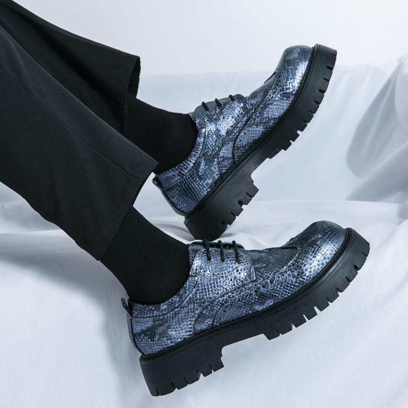 Zapatos Oxford de Moda para Hombre con Cordones Negros de Suela Gruesa Resistentes al Desgaste Negocios Marca Zapatos Formales para Hombre Zapatos Sociales de Lujo