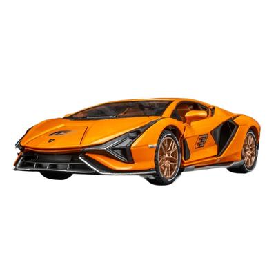 Automodell aus Legierung im Maßstab 1/24, Lamborghini Sian, hochsimuliertes Spielzeugauto aus Metalldruckguss mit Licht und Sound, Rückzieh-Sportwagen für Jungen, Geschenke