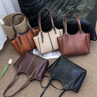 Large Capacity Handbag, Commuting Shoulder Bag, Fashionable Tote Bag