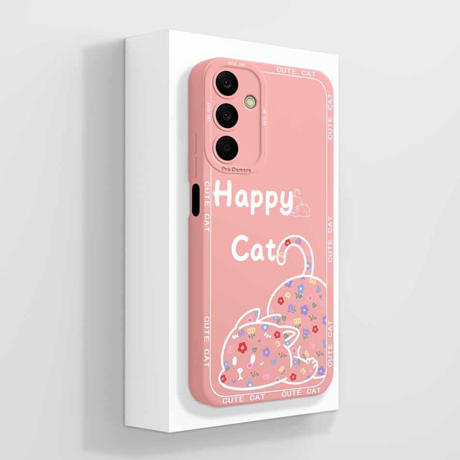 For Samsung Galaxy A25 Case Cute Panda Full Coverage Funda Soft Liquid Silicone Phone Protector For Samsung A 25 5G Back Cover