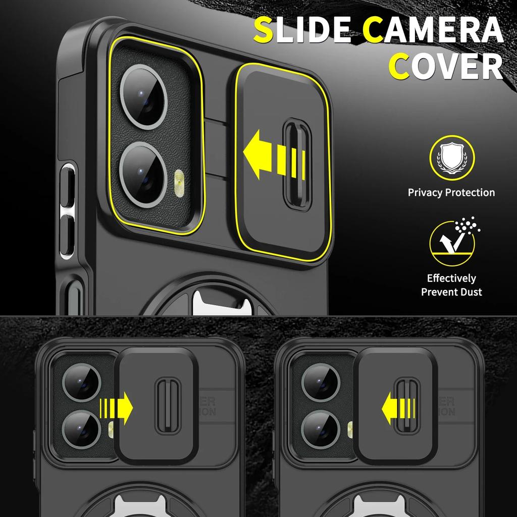 Pouzdro Armor s magnetickým držákem pro Motorola Moto G Stylus 5G GPlay 5G G5G GPower 5G 2024 Posuvná ochrana fotoaparátu Nárazuvzdorný kryt