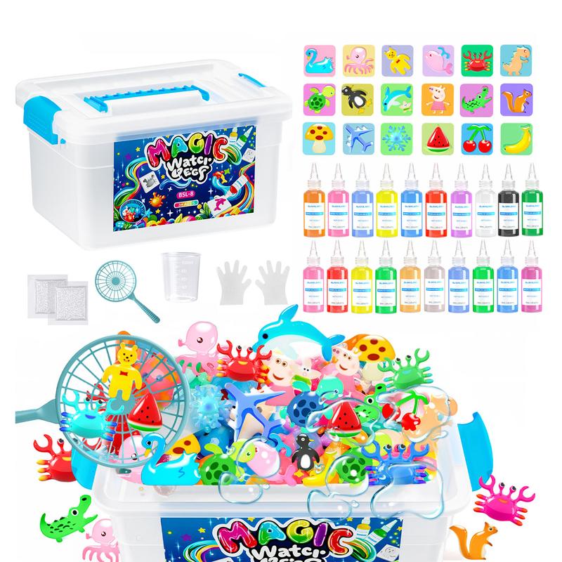 

Magic Water Elf Toy Kit with Magic Gels, Molds - Imaginative Play, Christmas Gifts, Birthday Gifts, Party Favors, and Family-Friendly DIY STEM 10Colors10Patterns